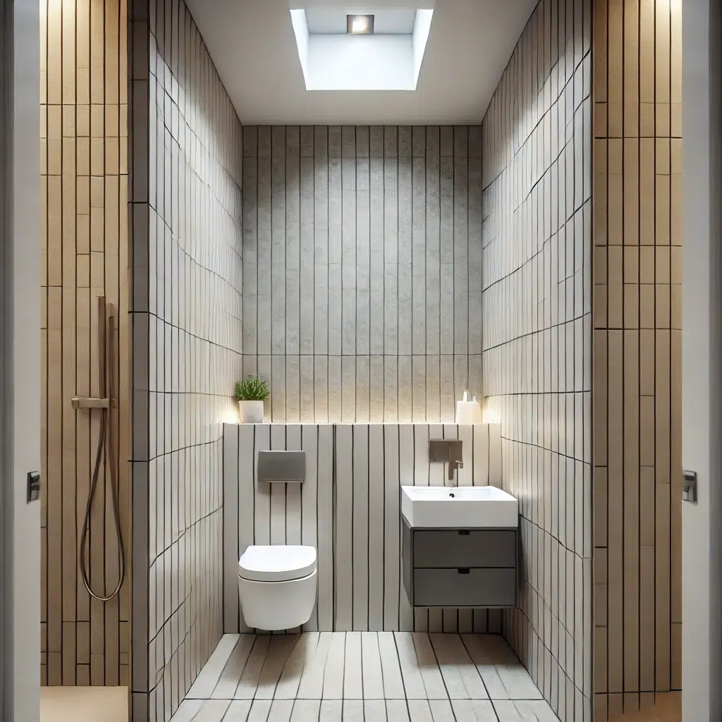 Use the Same Tiles on the Floor and Walls  / How to Choose the Perfect Bathroom Tiles for Small Spaces